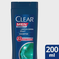 Shampoo Anticaspa Clear Men Limpeza Diária 2 em 1 200ml é boa?