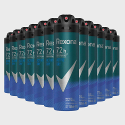 Kit Desodorante Aerosol Rexona Masculino Active Dry/Azul 150ml - 12 Unidades Menor preço em Kit Desodorante Aerosol Rexona Masculino Active Dry/Azul 150ml - 12 Unidades