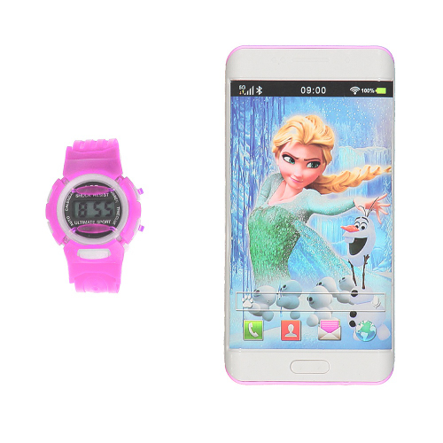 relogio celular rosa