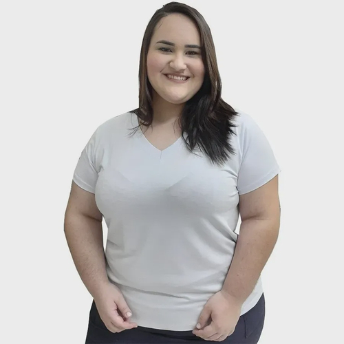 blusa feminina branca plus size