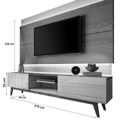 Rack classic 2 gavetas com painel 2.2 off-white/freijó - imcal é boa?