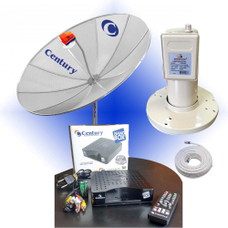 Antena parabólica 1,50 century receptor nanobox, lnbf mono E kit de cabo. é boa?