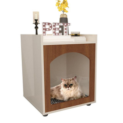 Mesa de Cabeceira Casinha de Cachorro/Gato pet Off White Freijo Ofertamo é boa?