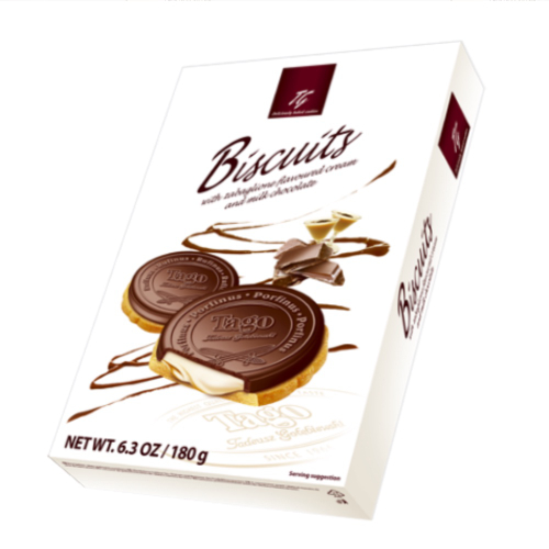 Tago Biscuits Zabaglione and Milk Choco (Creme de Cacau com Zabaglione ...