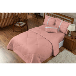 Edredom Casal Queen Cobertor Lençol 06 Peças Oliveira Rose Casa Completa Enxovais é boa?