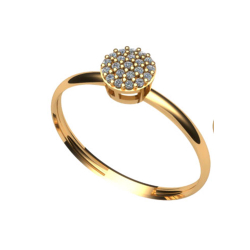 Anel ouro 18K com pedras em zircônia AE03 é boa?