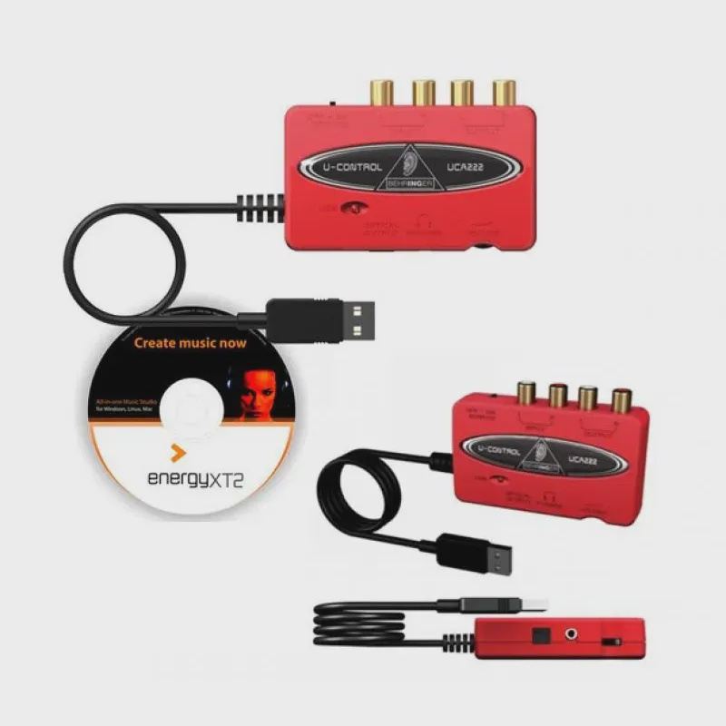 Interface de Áudio Behringer UCA222 Vermelho no Shoptime