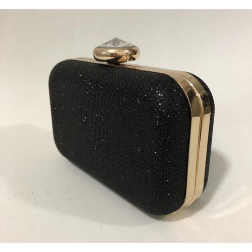 clutch preta brilho