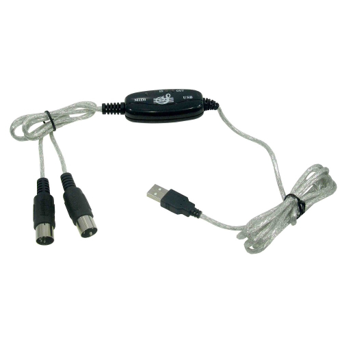 Cabo Adaptador Conversor Audio Midi Interface Usb Tblack no Shoptime