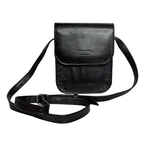 mini bolsa masculina couro