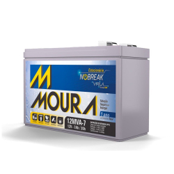 Bateria Selada 12v 7amp 12MVA-7 Moura Menor preço em Bateria Selada 12v 7amp 12MVA-7 Moura