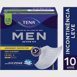 Absorvente Tena Men Discreet Protection Level 2 Geriátrico Embalagem com 10 Unidades é boa?