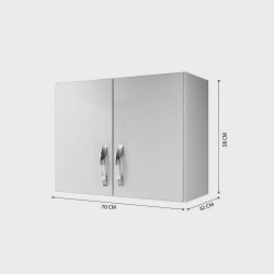 Armário Aéreo Para Cozinha Suspenso 2 Portas 1 Prateleira Delta Arte Móveis Branco é boa?