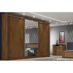Guarda-roupa Toronto casal 3 Portas 6 Gavetas com 1 Espelho Costa 3mm - Braúna é boa?