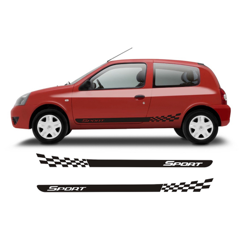 Renault Clio Portas Adesivo Sport Faixa Lateral Tuning Lpc No Shoptime