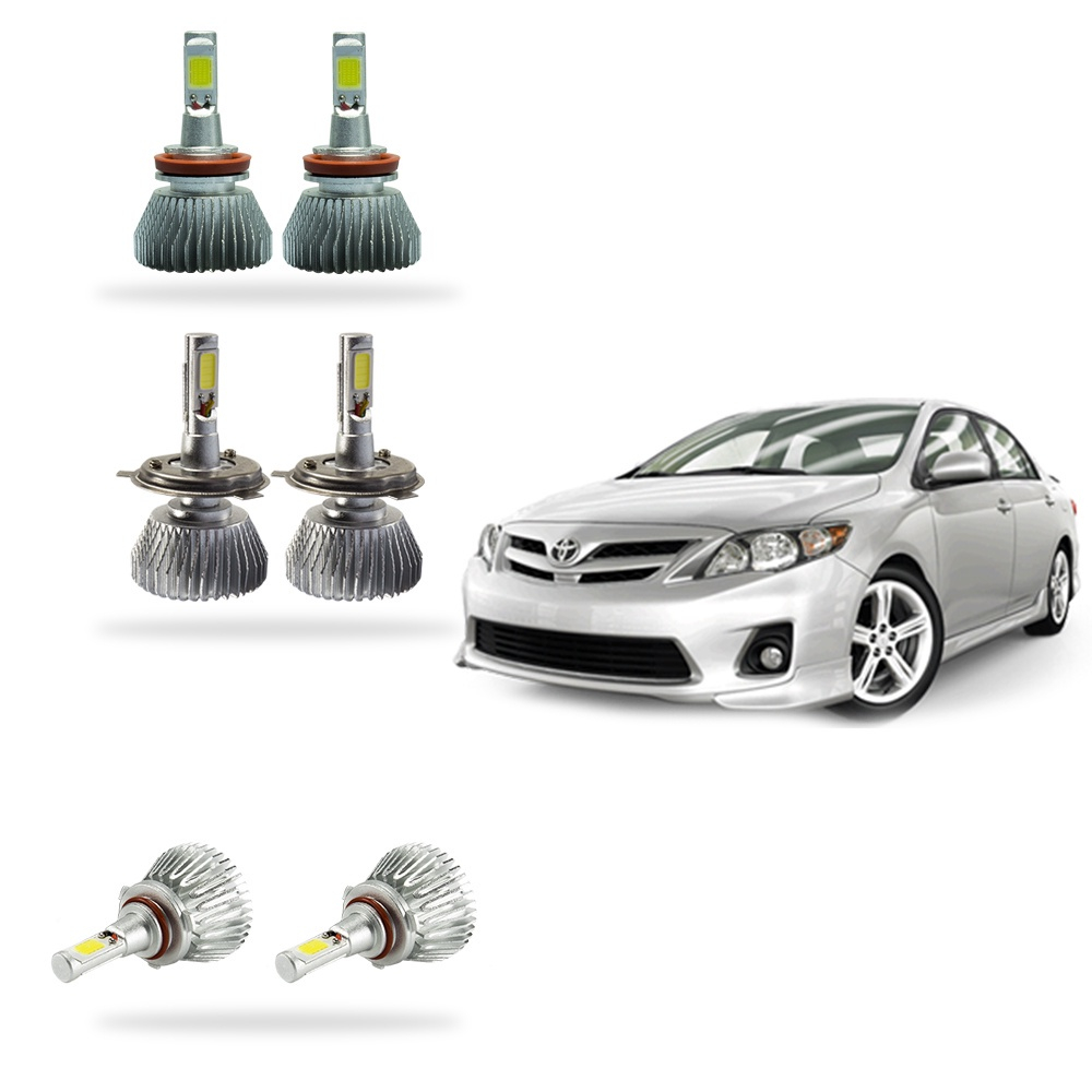 Kit L Mpadas Super Led Toyota Corolla Alta Baixa Milha Hb Hb H No Shoptime