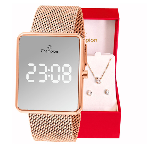 relogio digital feminino rose apple