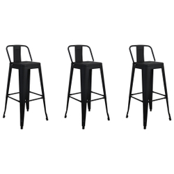 Kit 3 Banqueta Tolix Stool Iron Design Industrial com Encosto 100 cm Aço Cozinha Bar Bistrô Bancada Preta é boa?