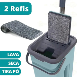 Mop Flat Tira Pó Esfregão Com Balde Lava E Seca + Refil Microfibra Boni é boa?