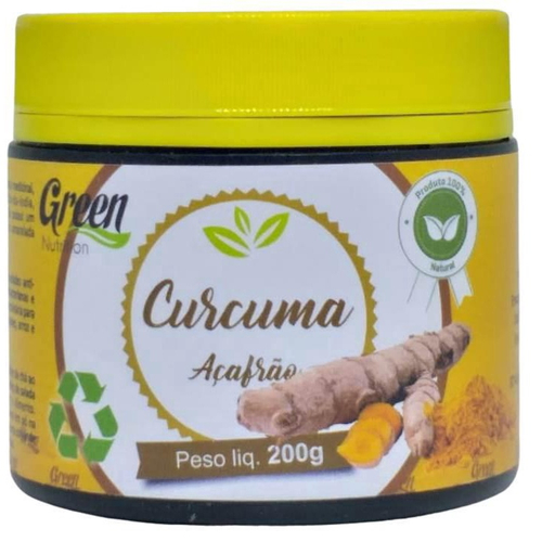 Acafrao Da Terra (Curcuma Longa L) Pote 200G Green Nutrition No Shoptime