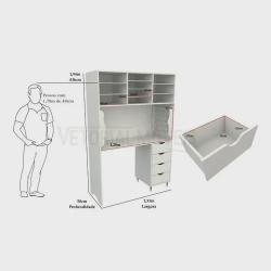 Armário Multifuncional Ateliê M6 Estação De Trabalho Costura é ruim? Armário Multifuncional Ateliê M6 Estação De Trabalho Costura é boa?