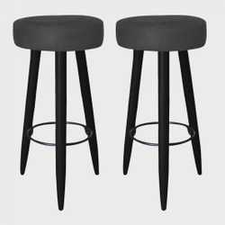 Kit 02 Banqueta Alta Lia Para Cozinha Bar Balcão Bistrô Pé Palito Preto Suede Preto - Ahazzo Móveis é boa?