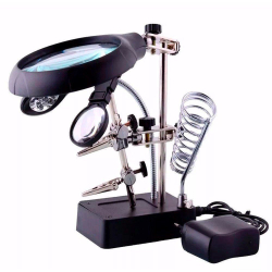 Lupa De Mesa com Garras Luz Led Ajustável Suporte Solda c/ Fonte CBR03587 é boa?