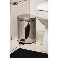 Lixeira de Aço Inox Redonda 5 Litros - Prata com balde interno e pedal - Home&Garden é boa?