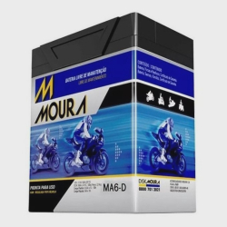Bateria Moura MA6-D Cb 300 Lander Tenere Twister Tornado 250 Lead Menor preço em Bateria Moura MA6-D Cb 300 Lander Tenere Twister Tornado 250 Lead