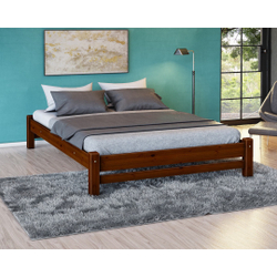 Cama de Casal Turca Madeira Maciça cor Imbuia Menor preço em Cama de Casal Turca Madeira Maciça cor Imbuia