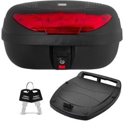 Bau Bauleto Pro Tork Para Moto Com Base 45 Litros Preto E Lente Vermelha BP09 é boa?