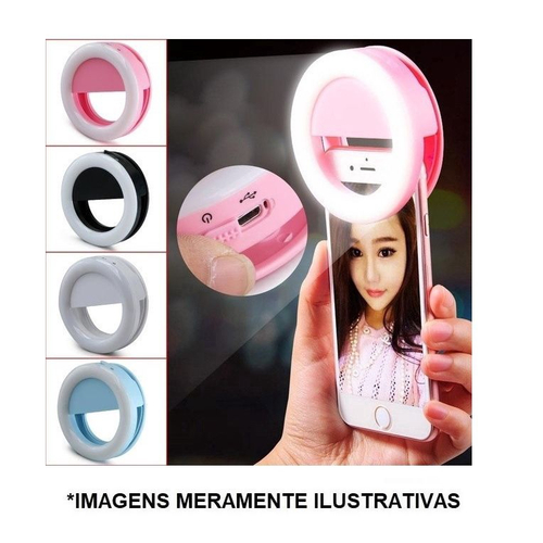 Selfie Ring Light Luz De Selfie Color No Shoptime