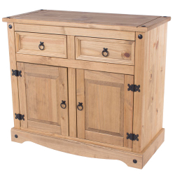 Balcão Buffet de Madeira Maciça com 2 Portas e 2 Gavetas Marrom Antique é boa?