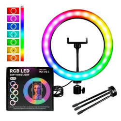 Ring Light Rgb Profissional Youtuber Makeup Blogueira Live Menor preço em Ring Light Rgb Profissional Youtuber Makeup Blogueira Live