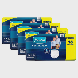 Kit 4 fraldas geriatrica plenitud plus p/m 16 = 64 un é boa?