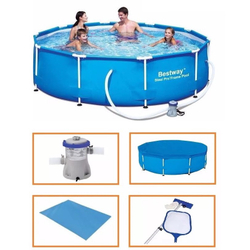 Piscina Bestway 4678 Litros Estrutural com Bomba Filtro 110v capa forro e kit de limpeza é boa?