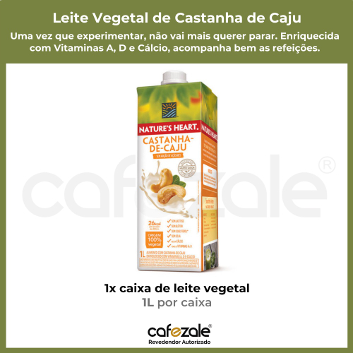 Caixa De 1l Leite Vegetal Castanha De Caju Natures Heart No Shoptime