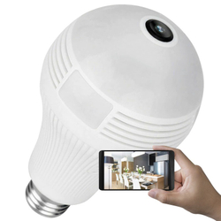 Lâmpada espiã câmera Ip led wifi HD panorâmica 360º celular é boa?