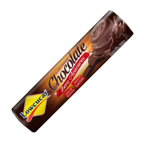 Biscoito Recheado Sabor Chocolate - Lowçucar No Shoptime