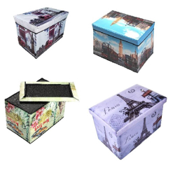 Puff Bau Decorativo Organizador Porta Treco Objetos Banqueta 50Cm Dobravel é boa?