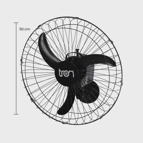 Ventilador De Parede Oscilante 50cm C1 Bivolt Tron Preto No Shoptime