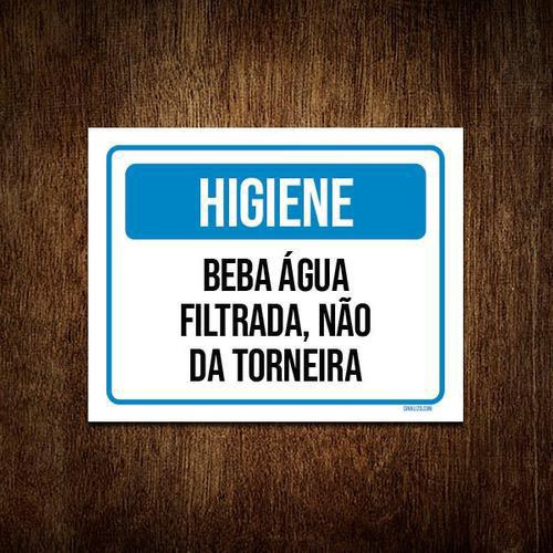 Kit 5 Placas Higiene Beba Água Filtrada Não Da Torneira No Shoptime