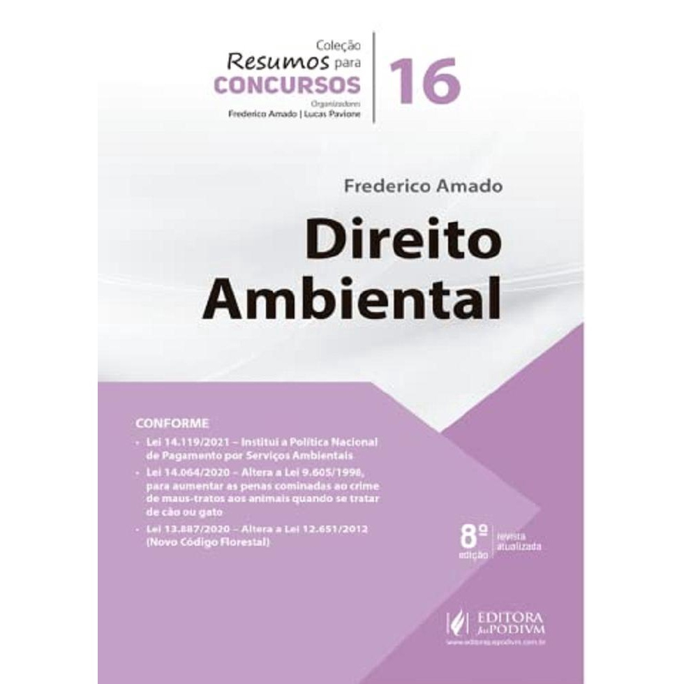 Resumos Para Concursos Vol 16 Direito Ambiental (2021) No Shoptime