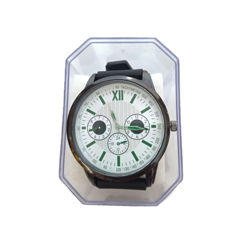 Relógio Quartz Masculino com Visor Redondo Pulseira de Silicone no Shoptime