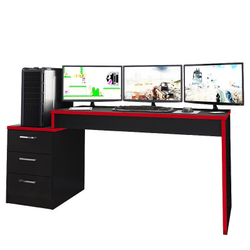 Mesa para Computador Desk Gamer DRX-5000 Preto/Vermelho - pr Móveis é boa?