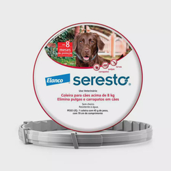Coleira Antipulgas e Carrapatos Elanco Seresto para Cães acima de 8 Kg é boa?