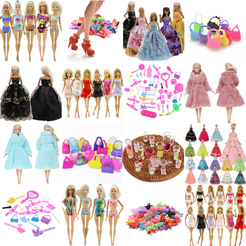 Roupa de boneca barbie original, vestidos, acessórios, conjuntos de roupas,  marca superior, brinquedos para meninas, presentes