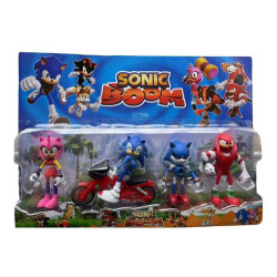 Novo kit com 6 bonecos sonic com luz led. no Shoptime