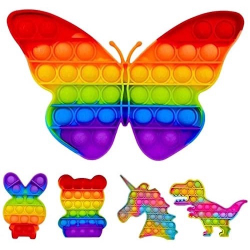Pop It Fidget Toys Brinquedo Anti Stress Sensorial Colorido Variados de silicone - sortido é boa?