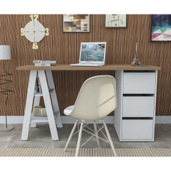 Mesa Escrivaninha para Escritório 135cm 3 Gavetas Cavalete Self Appunto é boa?